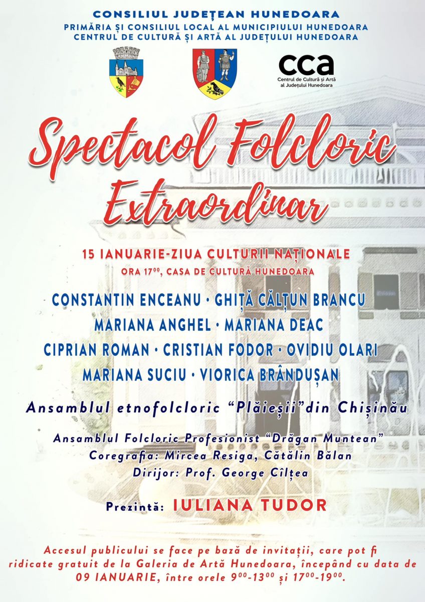Casa de Cultură din Hunedoara își deschide oficial porțile pentru public de Ziua Culturii Naționale