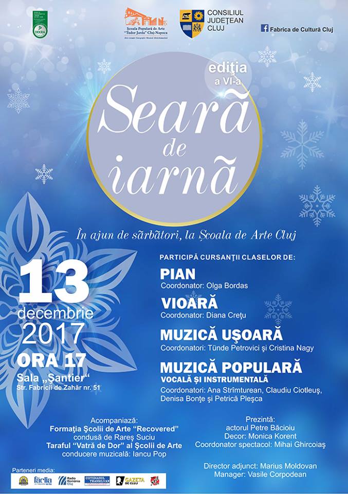 Știrie culturale la Școala Populară de Arte „Tudor Jarda” Cluj-Napoca
