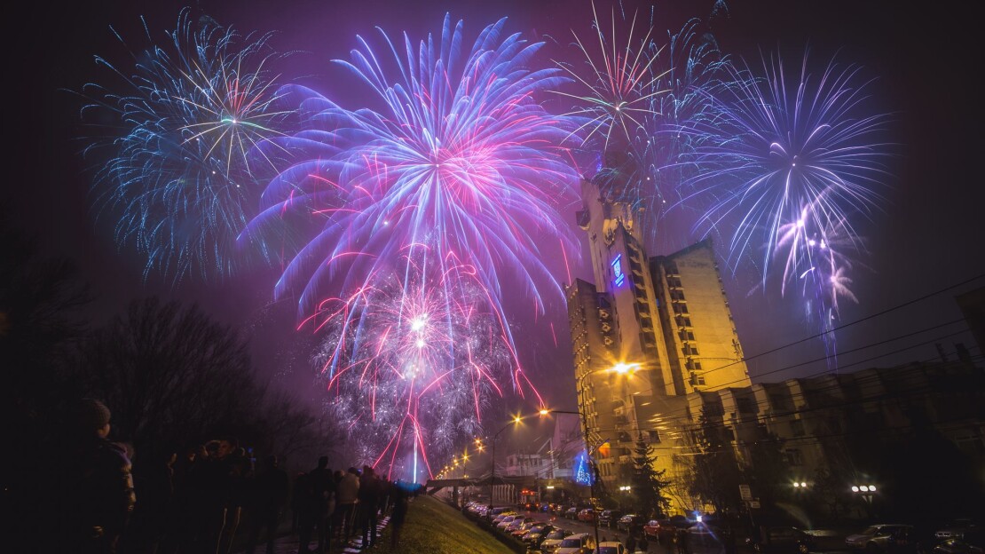 Spectacol de artificii în Satu Mare