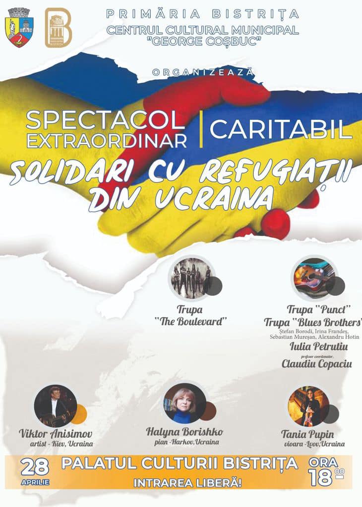 Spectacol caritabil la Palatul Culturii din Bistrița