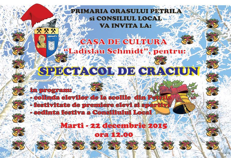 Spectacol de colinde la Casa de Cultură din Petrila
