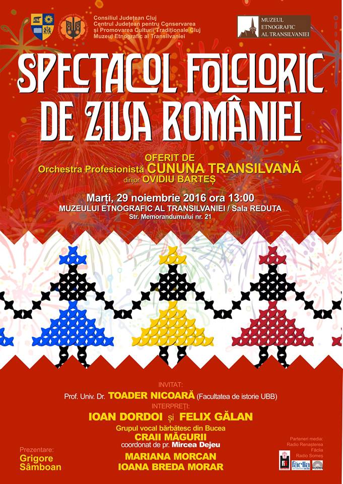 Spectacol folcloric de Ziua României, la Cluj Napoca