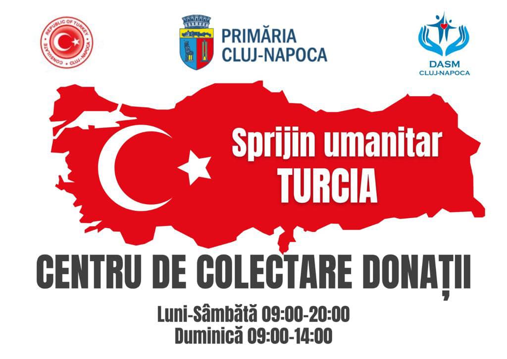 Sprijin umanitar pentru Turcia oferit de clujeni