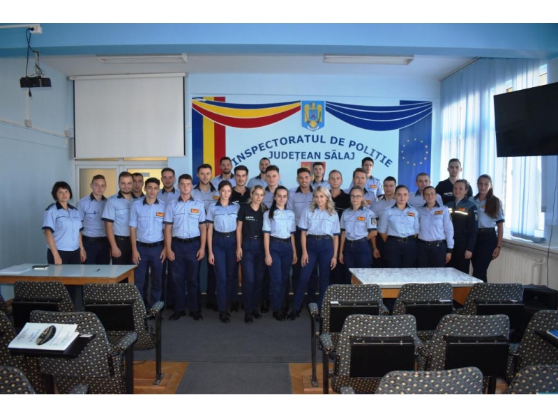 Elevii Școlilor de agenți de poliție “Vasile Lascăr” Cîmpina și „Septimiu Mureșan” Cluj Napoca au finalizat stagiul de practică la IPJ Sălaj
