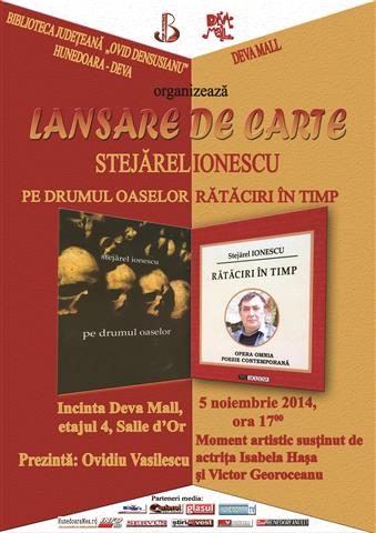 Poetul Stejărel Ionescu își lansează două volume de versuri