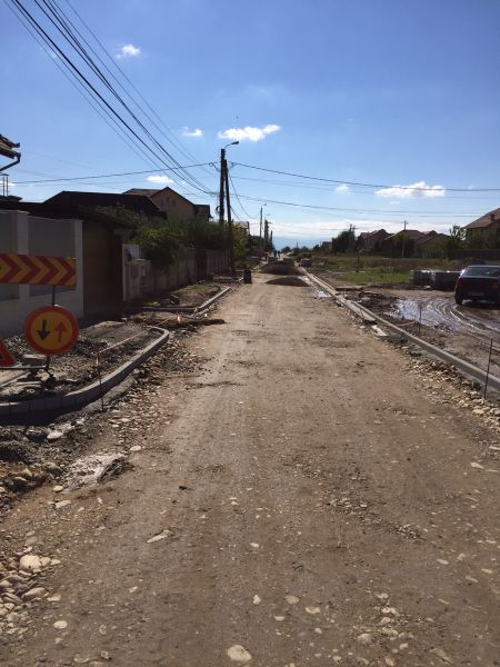 Lucrări pe strada Ion Lăncrănjan din Alba Iulia