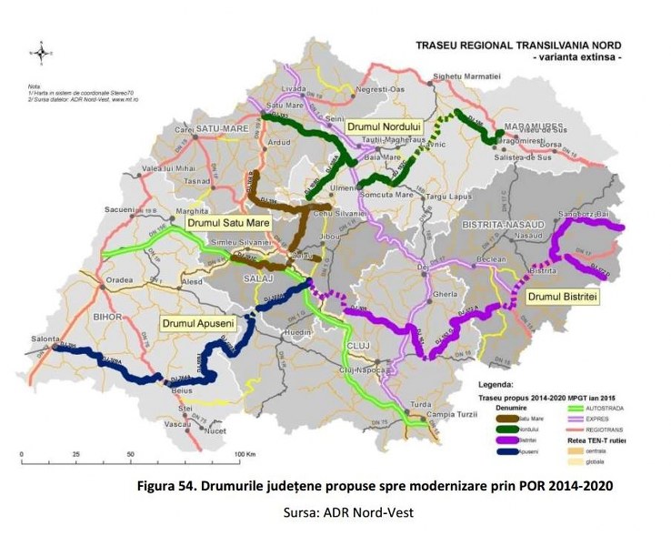 Drumul județean de la Colibița, cel de peste Strâmba și de pe Valea Ilvelor, inclus în proiectul strategic de transport Transilvania Nord