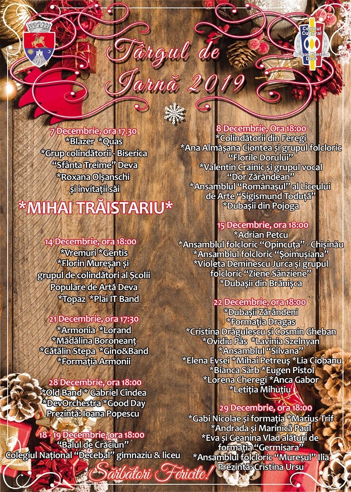 Târgul de Iarnă de la Deva se deschide în 1 decembrie