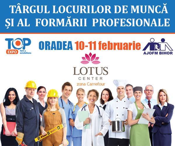 AJOFM Bihor organizează Târgul Locurilor de Muncă și al Formării Profesionale (10-11 februarie)