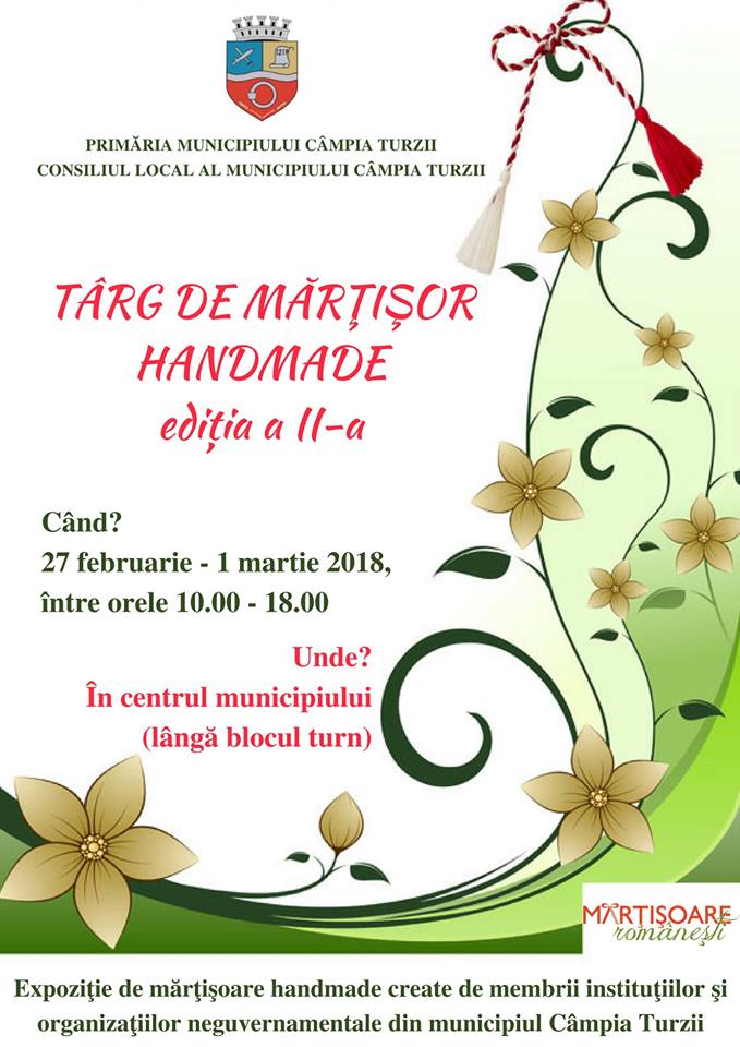 Târg de Mărțișor Handmade, la Câmpia Turzii
