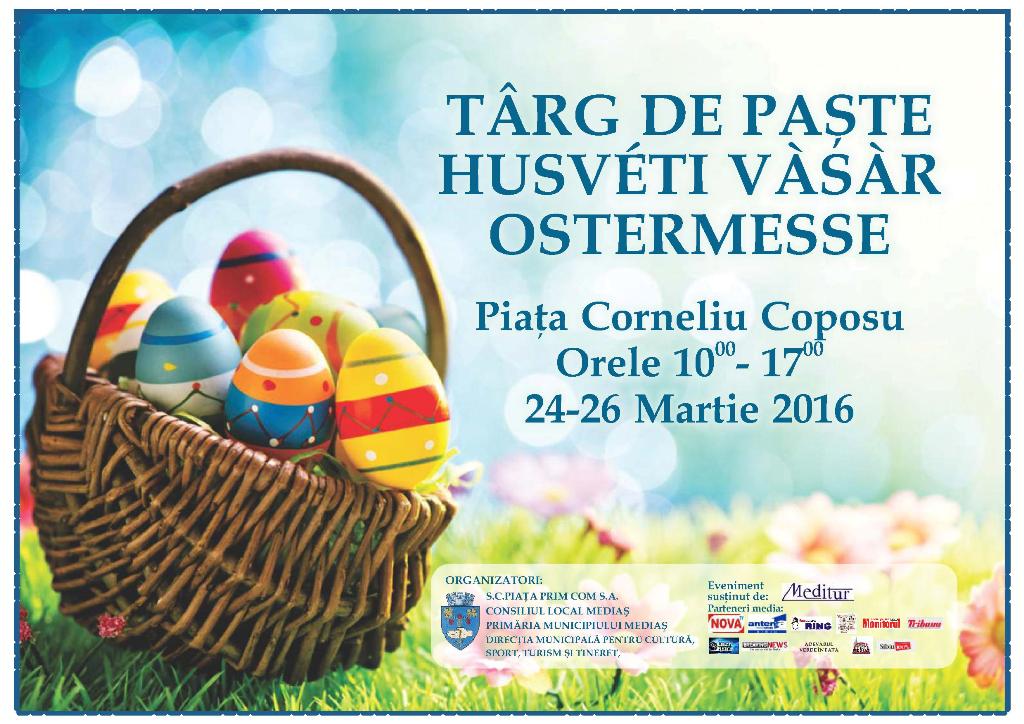 Mediaș: Târg de Paște în Piața Corneliu Coposu