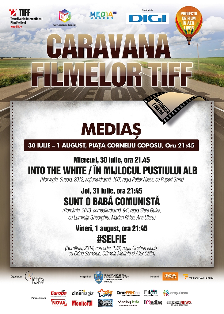 Caravana Filmelor TIFF ajunge astăzi la Mediaş