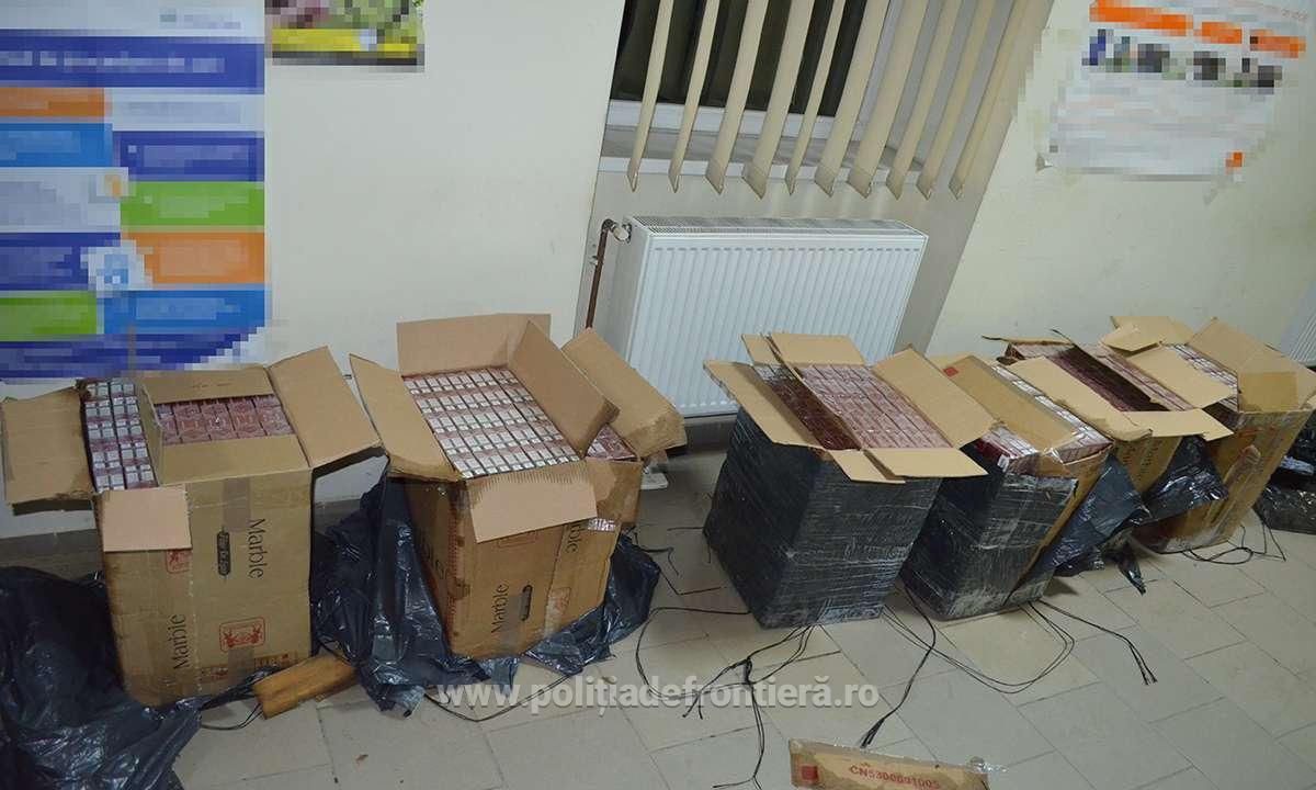 Peste 32.000 pachete cu țigări confiscate la frontiera de nord
