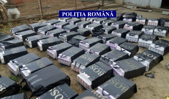 Depozit clandestin cu ţigări de contrabandă, descoperit în Seini
