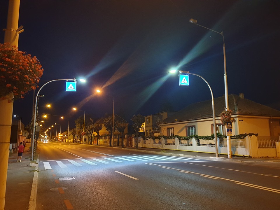 Treceri de pietoni iluminate inteligent pentru siguranța pietonilor în Sibiu