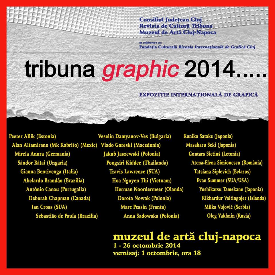 Cluj Napoca: Expoziţie internaţională Tribuna Graphic (ediţia a cincea)