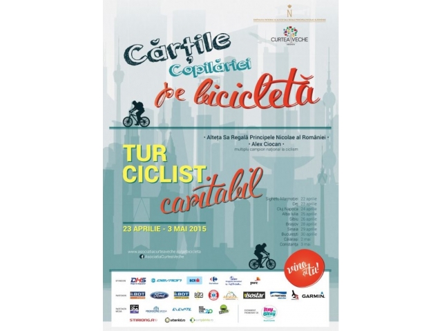 ASR Principele Nicolae al României ia startul turului ciclist „Cărţile Copilăriei pe bicicletă” în Sighetu Marmației