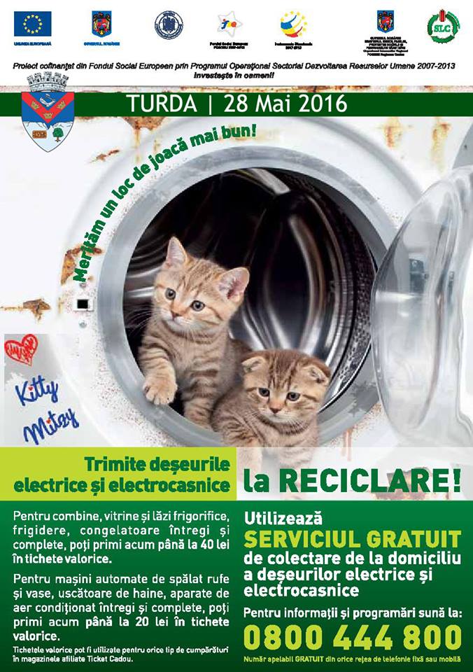 Turda: O nouă acţiune de reciclare a DEEE-urilor