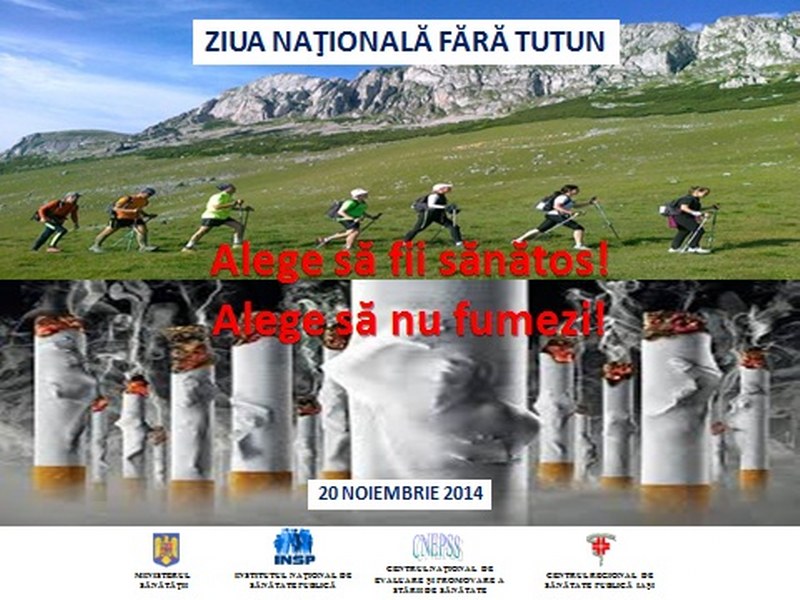 20 noiembrie- Ziua Naţională fără Tutun