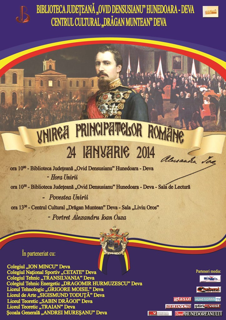 Programul manifestărilor organizate de Biblioteca Județeană Deva de Ziua Unirii