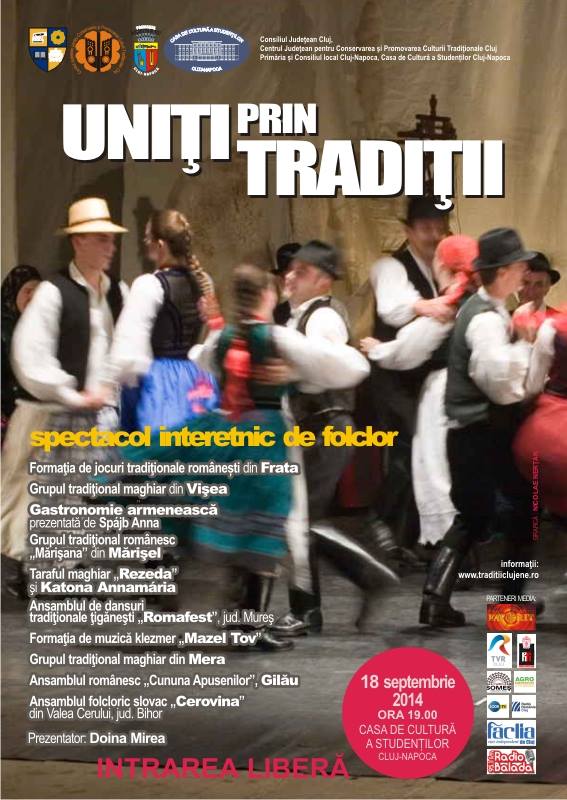 Cluj Napoca: Spectacol folcloric interetnic „Uniţi prin tradiţii”
