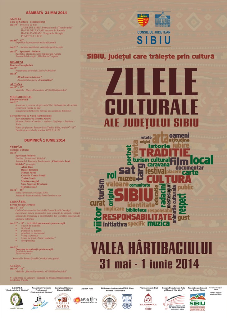 Programul Zilelor culturale ale județului Sibiu – Valea Hârtibaciului (31 mai – 1 iunie)