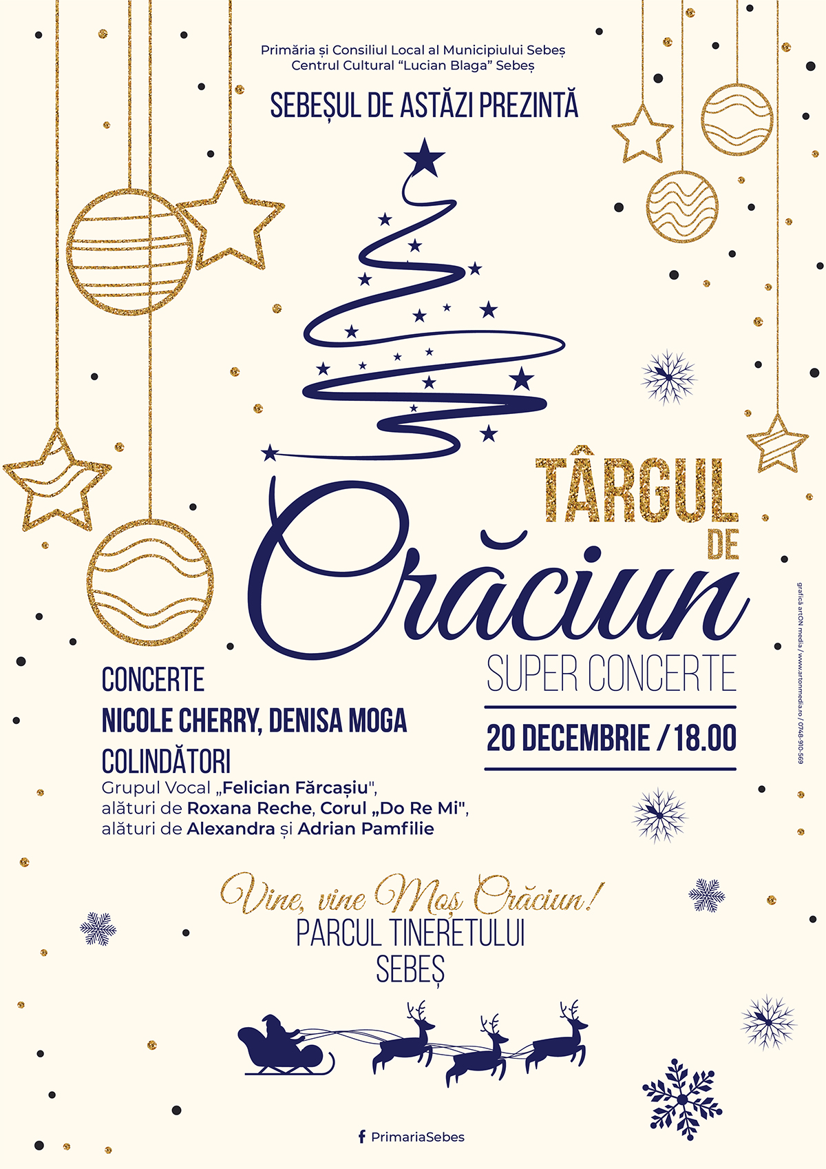 SEBEȘ, 20 DECEMBRIE 2019: „VINE, VINE MOȘ CRĂCIUN!” CONCERT NICOLE CHERRY
