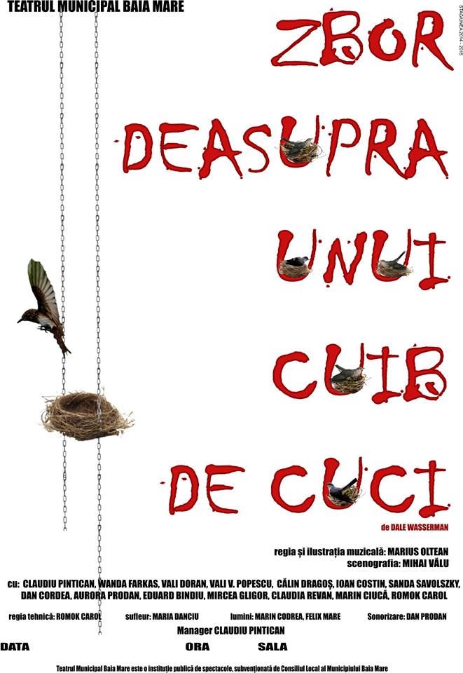 „Zbor deasupra unui cuib de cuci” deschide stagiunea 2014-2015 a Teatrului Municipal Baia Mare
