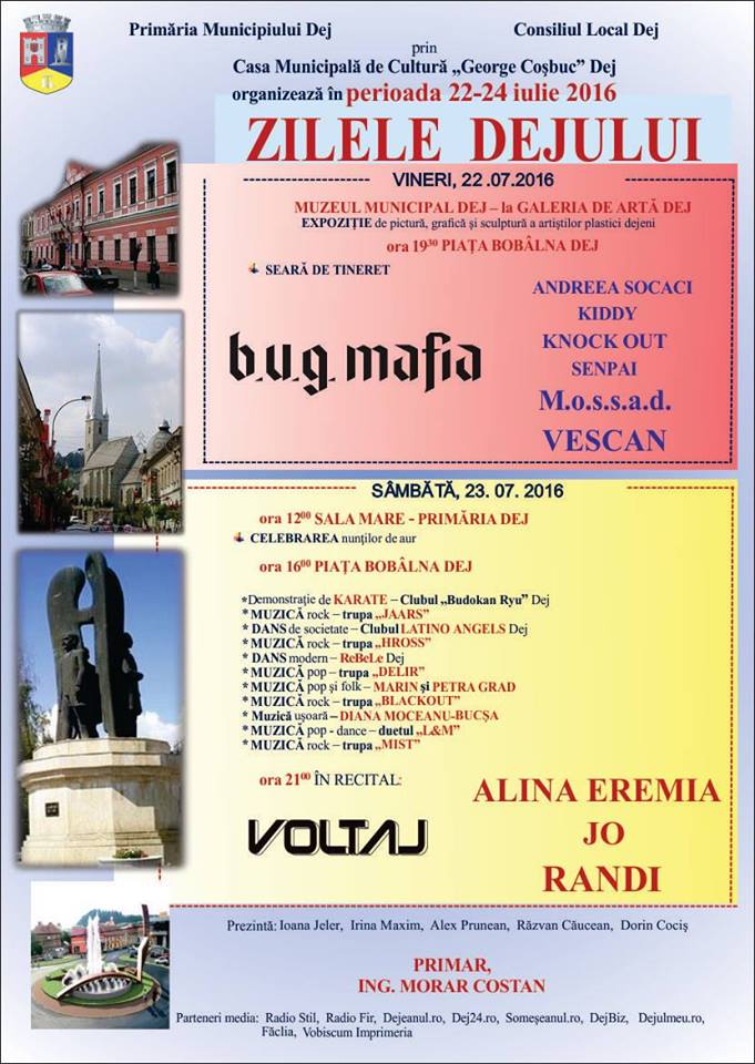 Zilele Dejului și Festivalul Culturii Populare Someșene SAMVS (22 – 24 iulie)