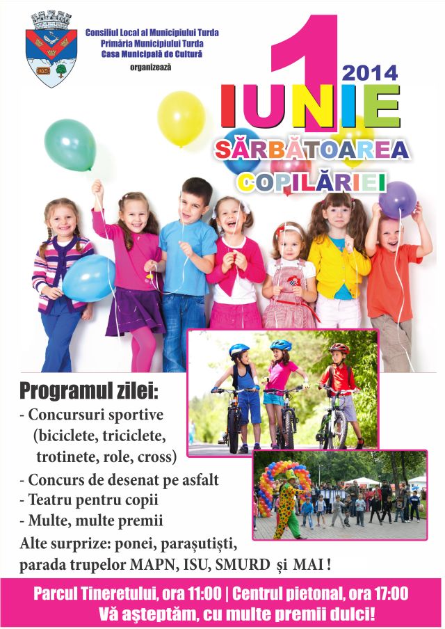 Programul manifestărilor organizate de 1 Iunie la Turda