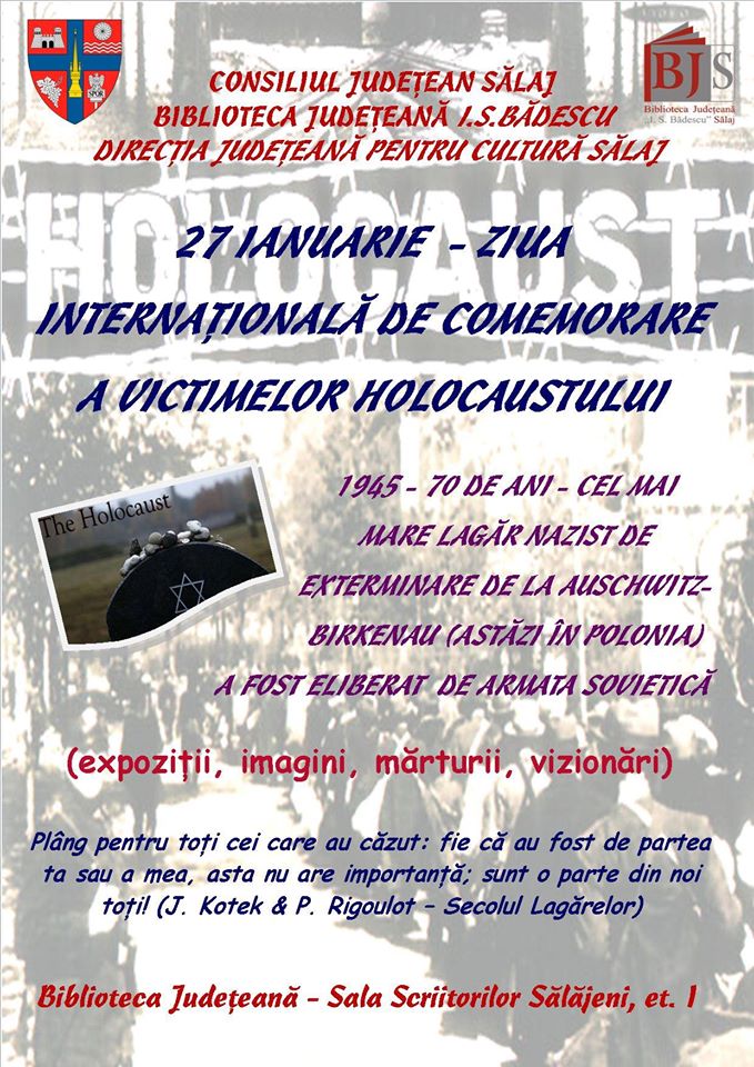 Ziua Internaţională de Comemorare a Victimelor Holocaustului, aniversată la biblioteca din Zalău