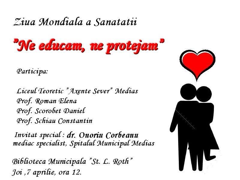 Mediaş: Ziua Mondială a Sănătăţii, sărbătorită la Biblioteca municipală „St.L.Roth”