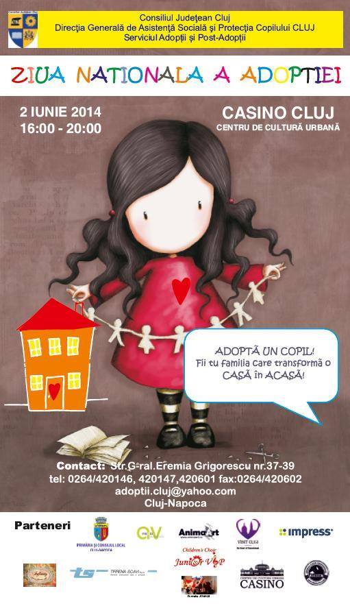 Ziua Naţională pentru Adopţie sărbătorită de Direcţia Copilului Cluj