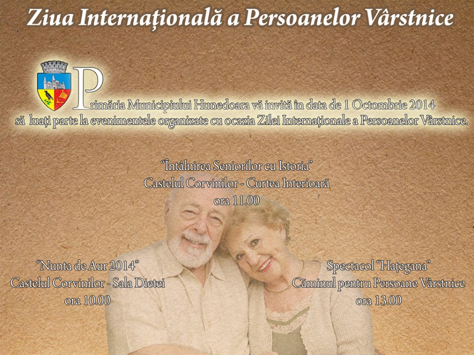 Ziua Internațională a Persoanelor Vârstnice, sărbătorită și în Hunedoara